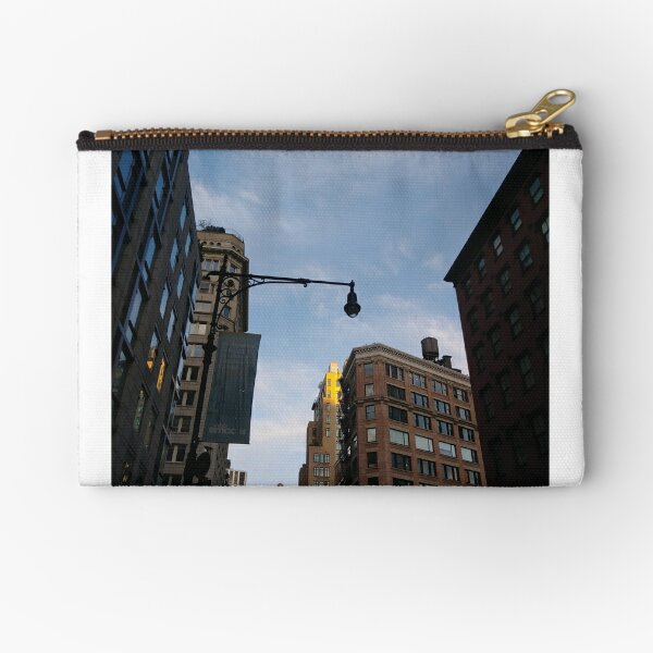 #sky, #architecture, #business, #city, #outdoors, #technology, #modern, #vertical, #colorimage, #NewYorkCity, #USA, #americanculture Zipper Pouch