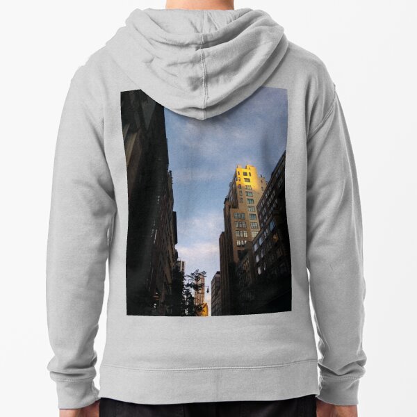 #sky, #architecture, #business, #city, #outdoors, #technology, #modern, #vertical, #colorimage, #NewYorkCity, #USA, #americanculture Zipped Hoodie