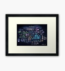 Hollow Knight Map Hollownest Framed Print
