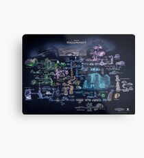 Hollow Knight Map Hollownest Metal Print
