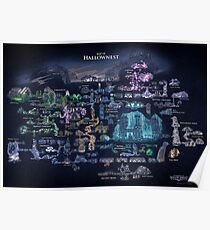 Hollow Knight Map Hollownest Poster