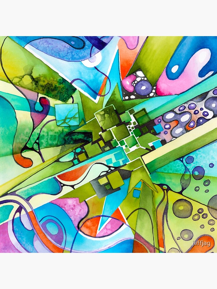 Tubes of Wonder - Abstract Watercolor + Pen Illustration Canvas Print for  Sale by jeffjag