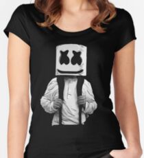 school marshmello Women's Fitted Scoop T-Shirt