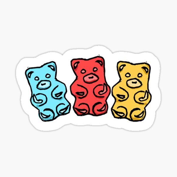 Jelly Gummy Bears Cartoon Sticker