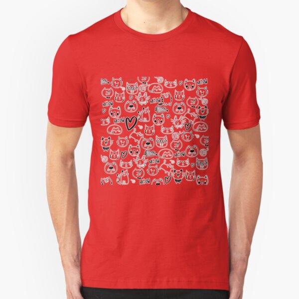Meow Cats Slim Fit T-Shirt