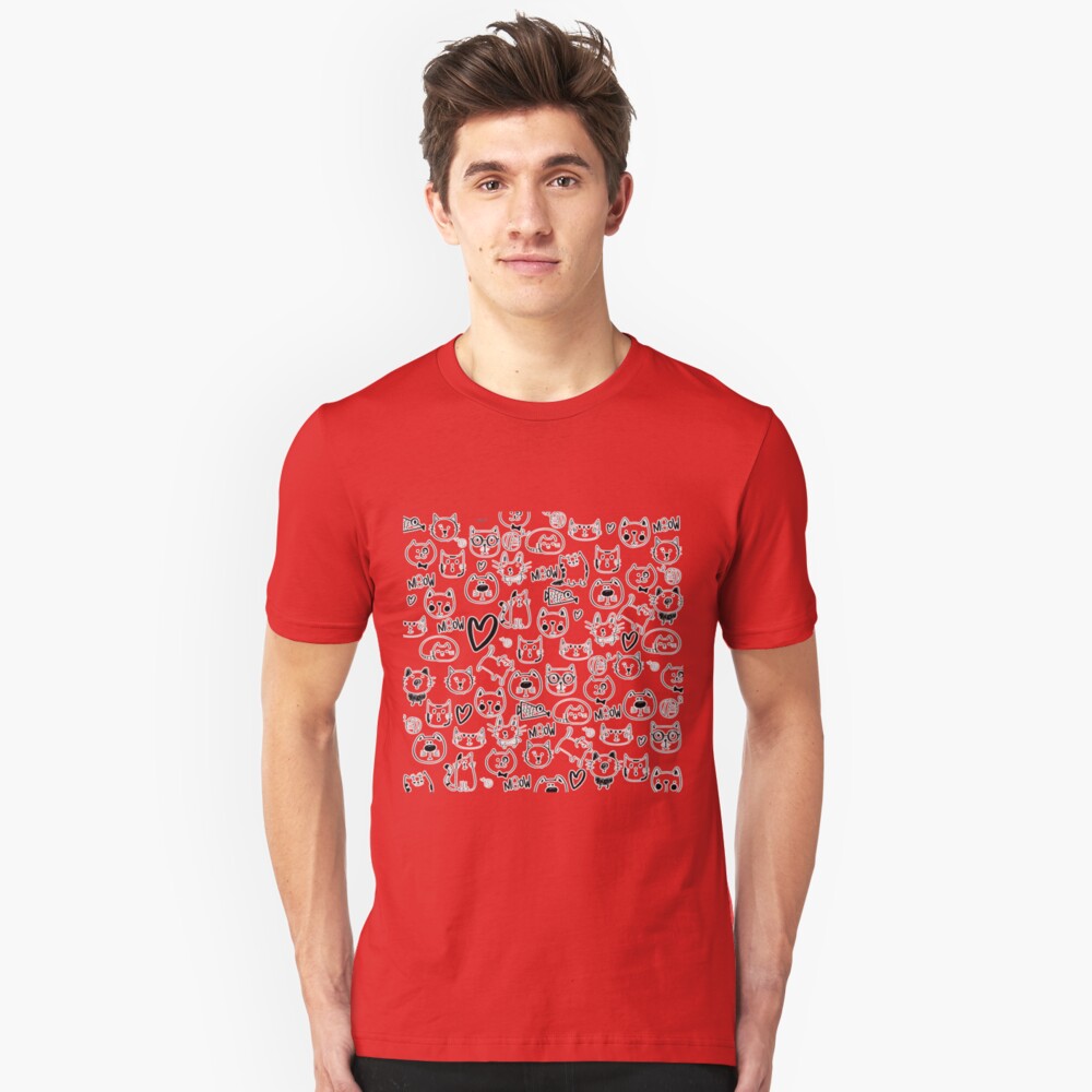 Meow Cats Slim Fit T-Shirt
