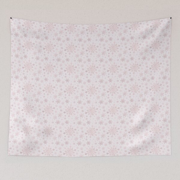 Item preview, Pretty Rose Gold Winter Snowflakes on Pale Pink  designed and sold by Karen McFarland.