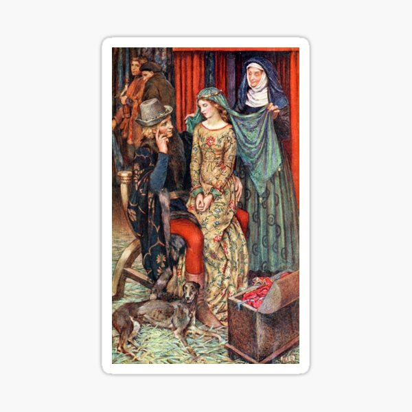 Item preview, Enid and Geraint - Eleanor Fortescue Brickdale designed and sold by forgottenbeauty.