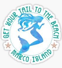 Marco Island Florida Mermaid Sticker