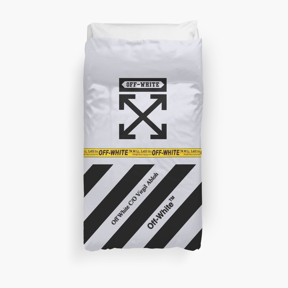Off White Cover Full Black and White Stripes Duvet Cover