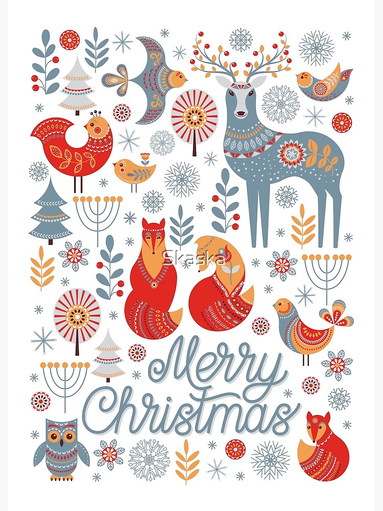 Holiday Folk Art Poster