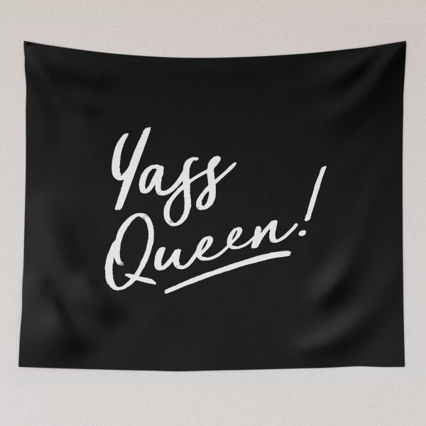 Item preview, Yass Queen - white script designed and sold by VonBraun.