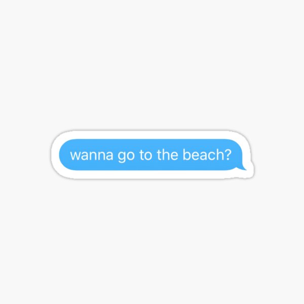 Vista previa del artículo con la obra «¿Quieres ir a la playa? texto», diseñado y vendido por bgsmall.