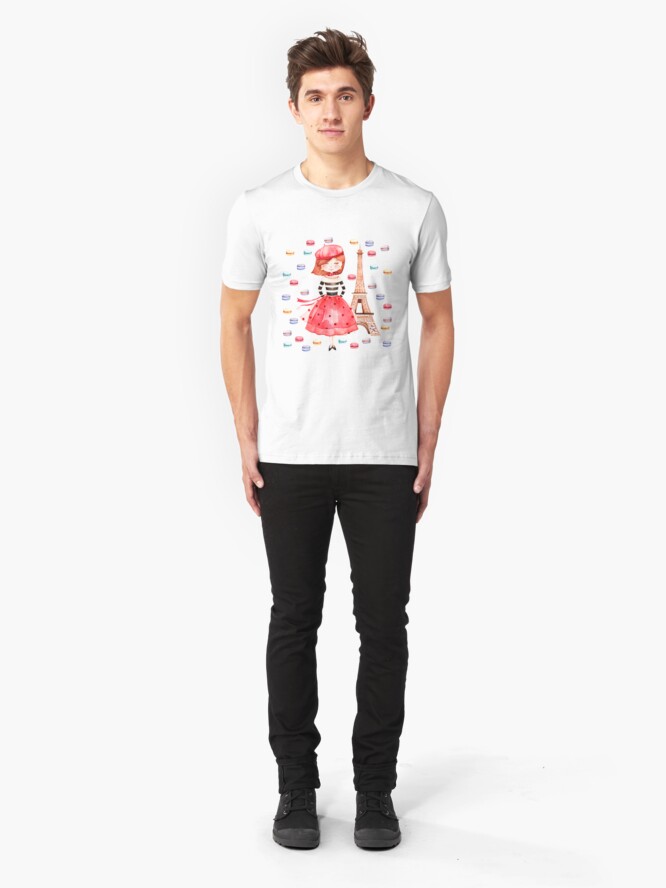 Alternate view of Paris Macarons Slim Fit T-Shirt