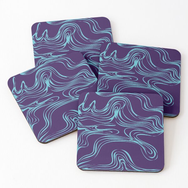Item preview, Seaside Serenity: Abstract Ocean Waves Pattern designed and sold by Mrsmauve.
