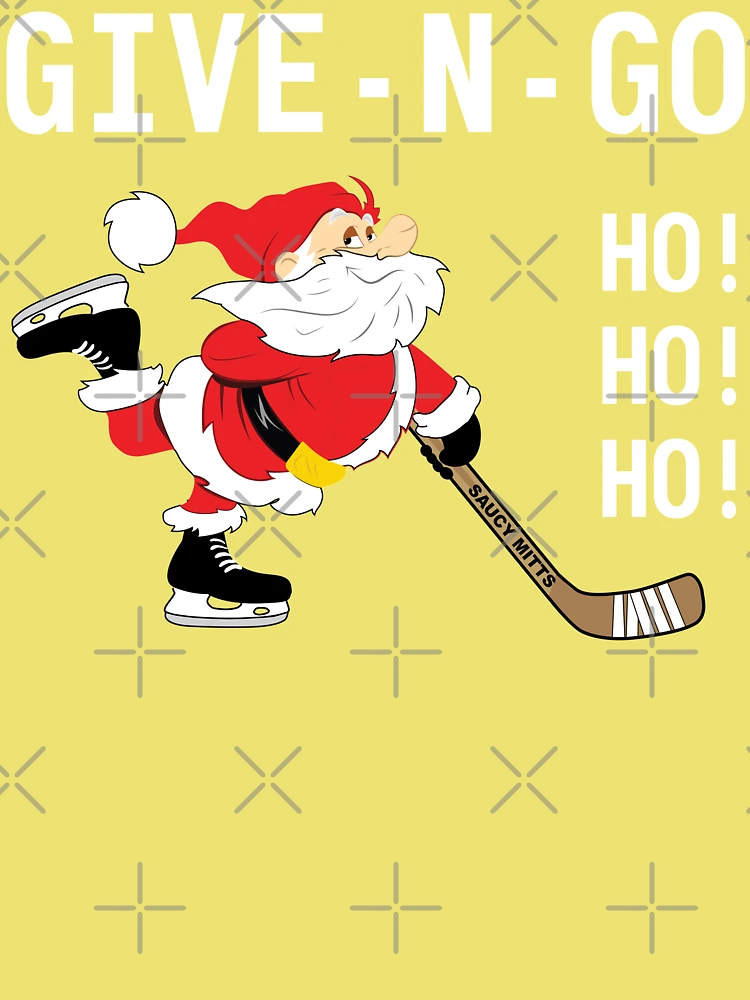 Hockey Christmas Present Labels Santa