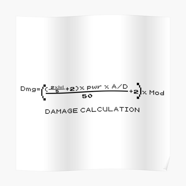 Damage Calculation Poster