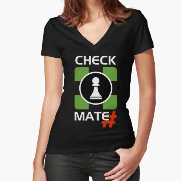 Check Mate Chess Fitted V-Neck T-Shirt