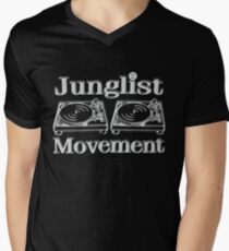 Junglist Bewegung T-Shirt mit V-Ausschnitt