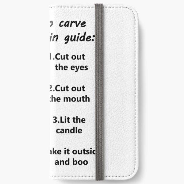 Pumpkin carving guide iPhone Wallet