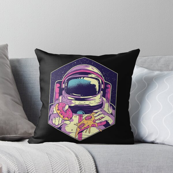 Artikelvorschau, Astronaut mit Donut und Pizza entworfen und verkauft von soondoock.