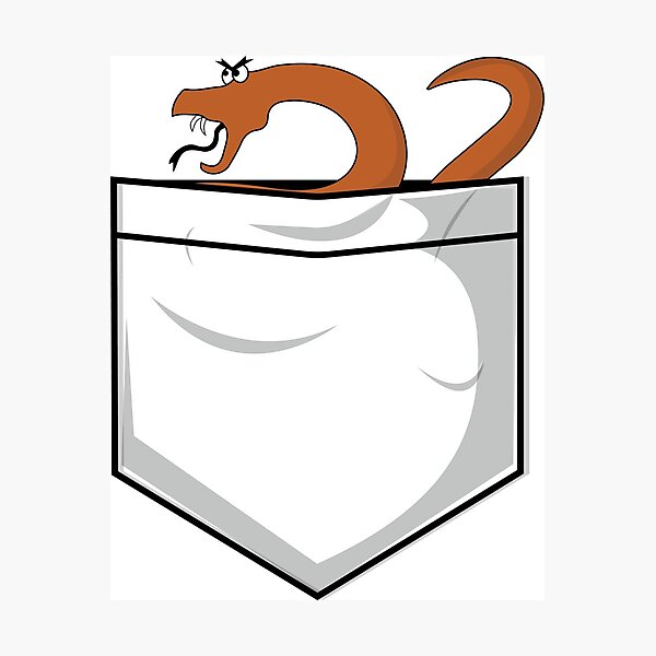 Item preview, Snake out of the shirt pocket designed and sold by themd-haendler.