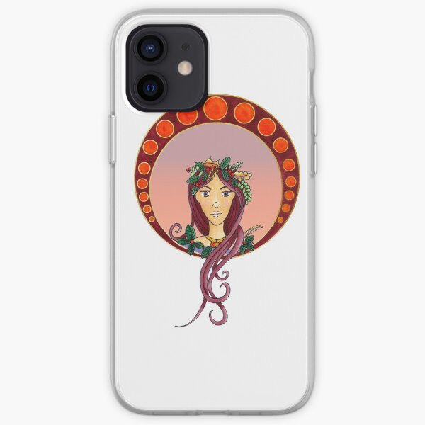 Autumn Lady - Art Nouveau style iPhone Soft Case