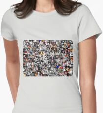 Elvis presley collage Women's Fitted T-Shirt