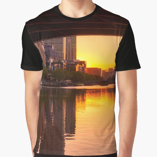 Melbourne City Sunset Graphic T-Shirt