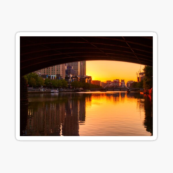 Melbourne City Sunset Sticker
