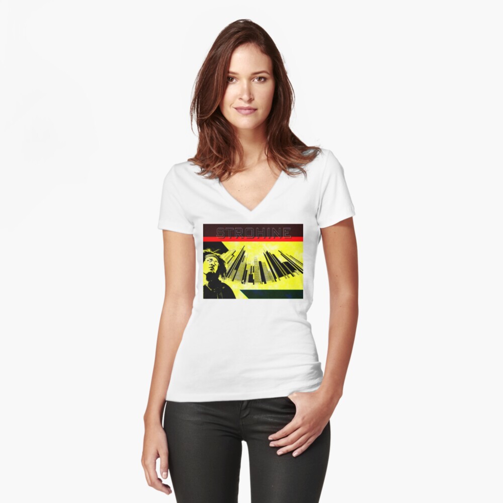 Item preview, Fitted V-Neck T-Shirt designed and sold by STROHINE.