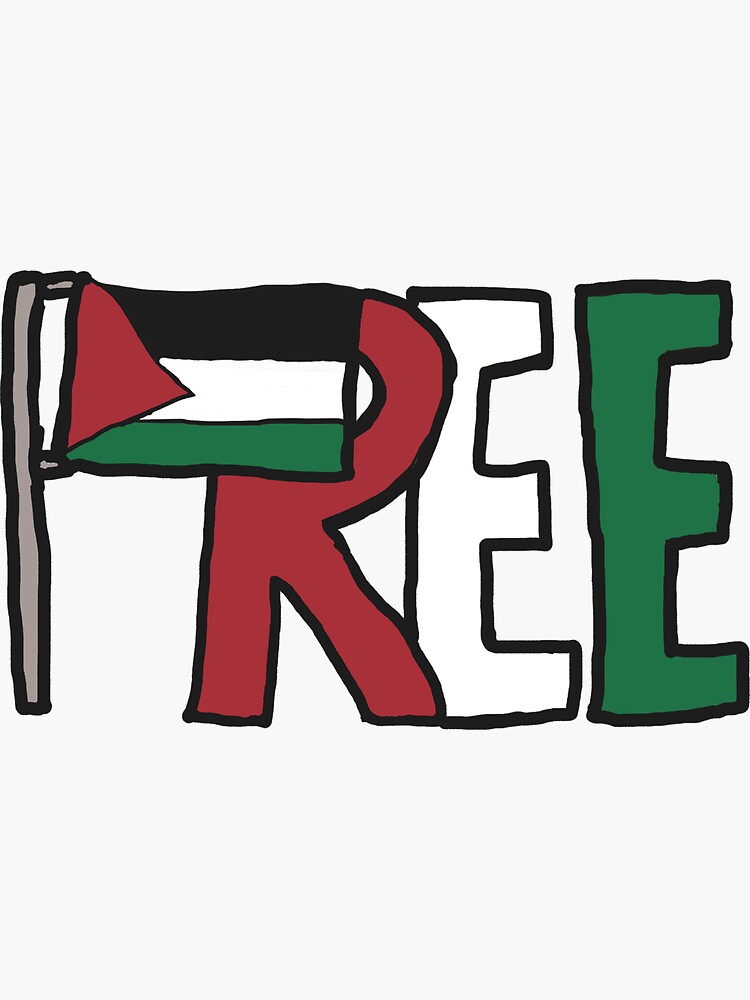 Download "Free Palestine" Sticker by Mark-Ewbie | Redbubble