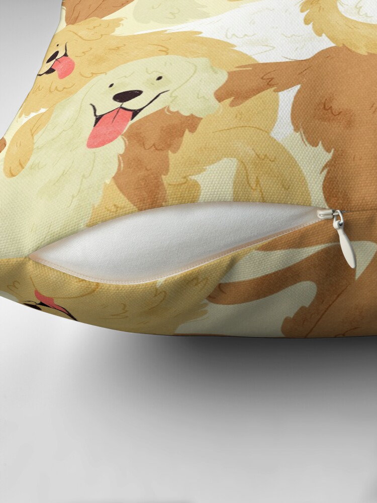 Thumbnail 2 of 4, Pillow, Golden retriever designed and sold by karopiet.