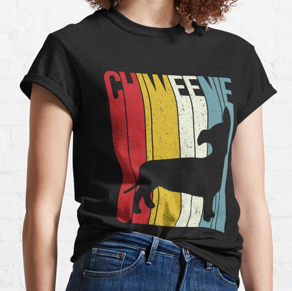 'Chiweenie Silhouette' Cute Chiweenie Dog Gift Classic T-Shirt
