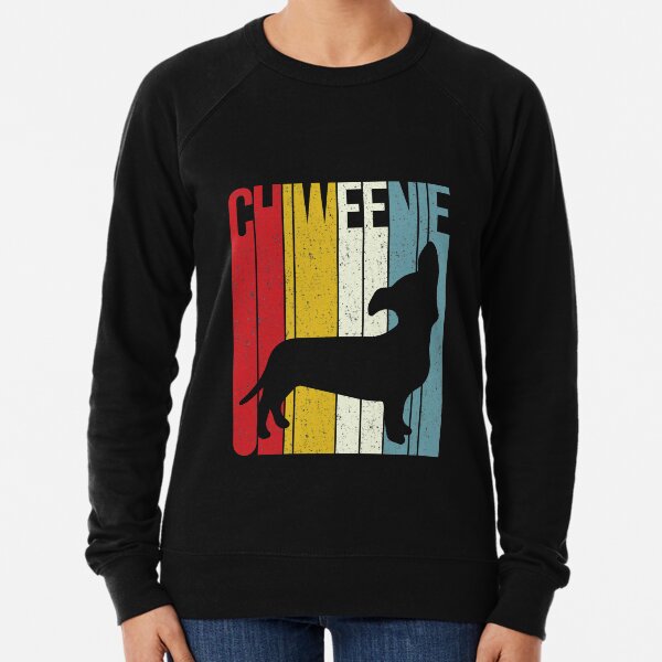 'Chiweenie Silhouette' Cute Chiweenie Dog Gift Lightweight Sweatshirt