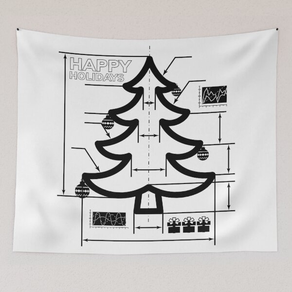 Item preview, Christmas tree blueprint | Christmas gift designed and sold by anziehend.