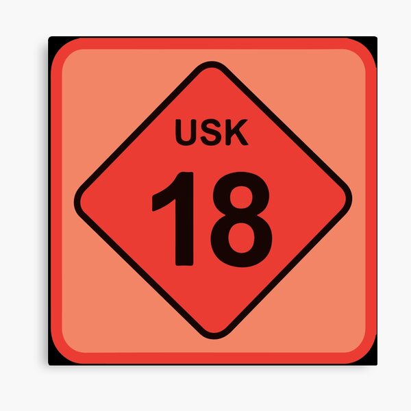 usk 18 fsk 18 pegi 4000 Canvas Print