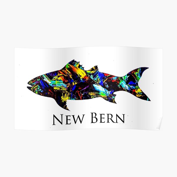 New Bern redfish Poster