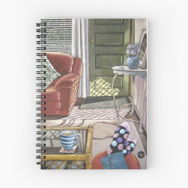 Item preview, Sunlit interior with coffee and feet designed and sold by Ann Nightingale.