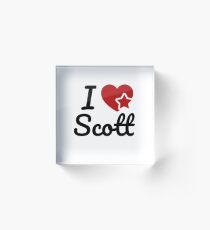 I love Scott, I heart Scott Soul-Mate Acrylic Block