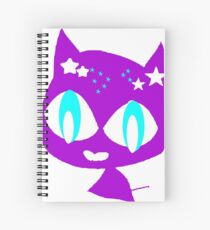 Purple kitten vetor art Spiral Notebook