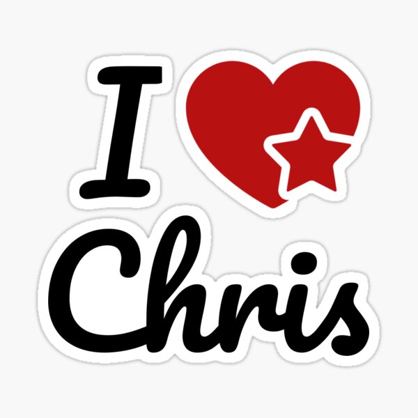 I love Chris, I heart Chris Soul-Mate Sticker
