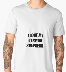 Camiseta premium para hombre I Love My German Shepherd Funny Gift Idea