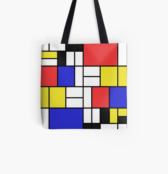 Mondrian #2 All Over Print Tote Bag