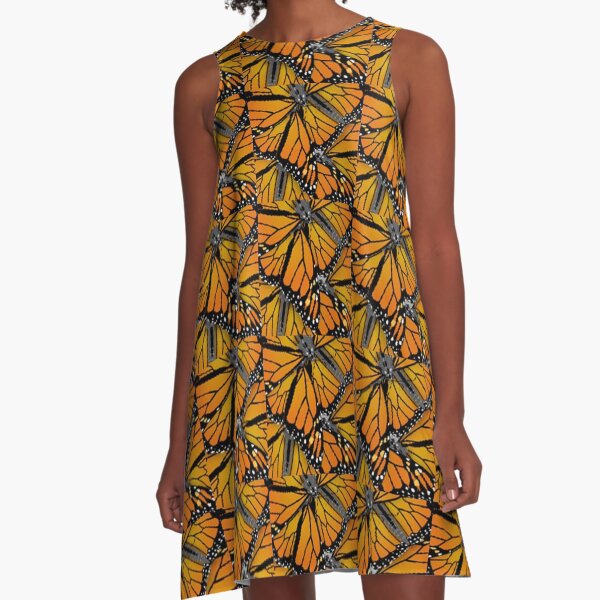MONARCH BUTTERFLIES MONTAGE A-Line Dress