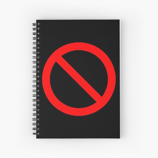 No Sign Stop Forbidden censorship red symbol circle with crossed line HD  High Quality Spiral Notebook for Sale by iresist