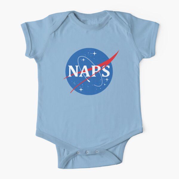 Nasa Logo Naps Short Sleeve Baby One-Piece