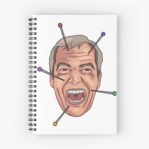Item preview, Nigel Farage Voodoo Doll Pin Illustration designed and sold by MelancholyDoll.