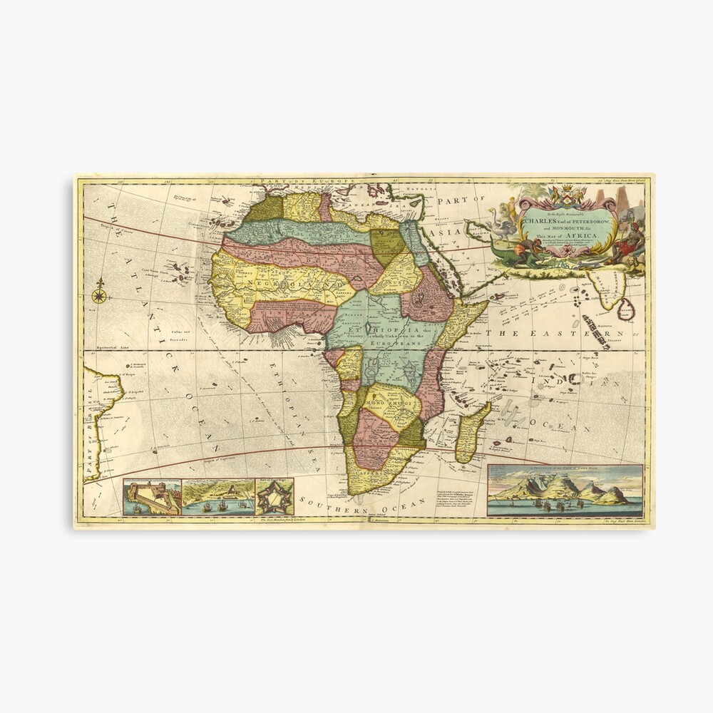 Poster Annee 1710 Carte De L Afrique Carte Murale De L Afrique Art Africain Impression D Un Cadeau D Anniversaire Idee De Pendaison De Cremaillere Par Spameris86 Redbubble