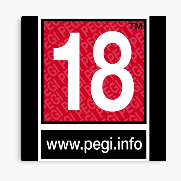 usk 18 fsk 18 pegi 4000 Canvas Print